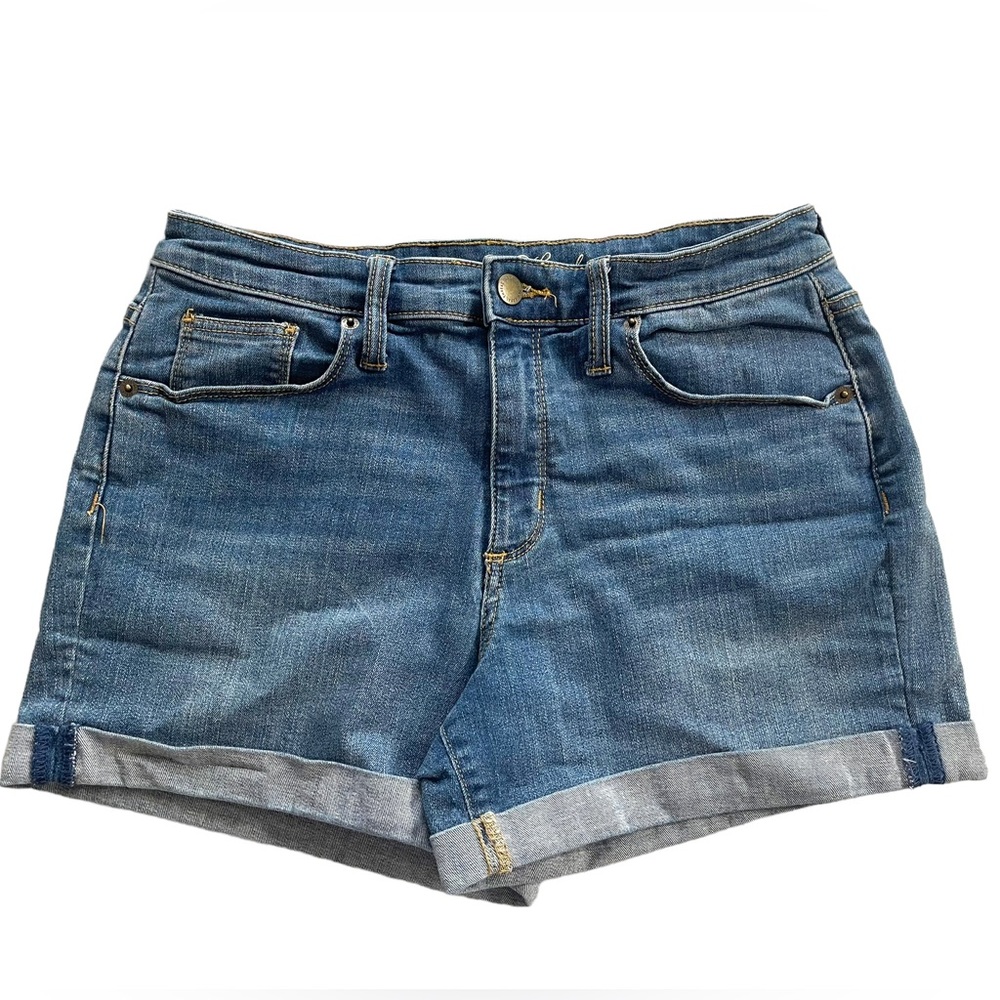 Universal Thread High-Rise Midi Denim Shorts Medium  Wash 8
